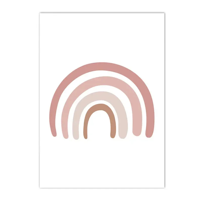 Rainbow Cloud Nursery Canvas Wall Art | Kids Room Poster