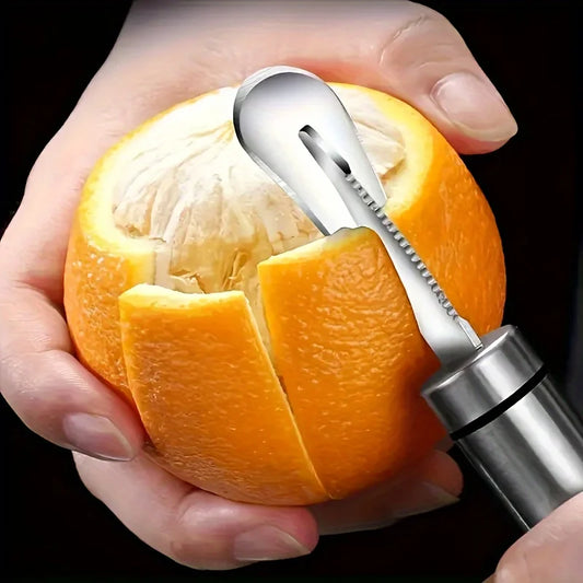 Stainless Steel Citrus Orange Peeler with Handle | Kitchen Tool Citrus Peeler Tool Peaceful Pleasures Health and Wellness