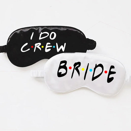 I Do Crew Bride Sleep Mask | Bachelorette Bridesmaid Gift Bridal Party Gift Peaceful Pleasures Health and Wellness