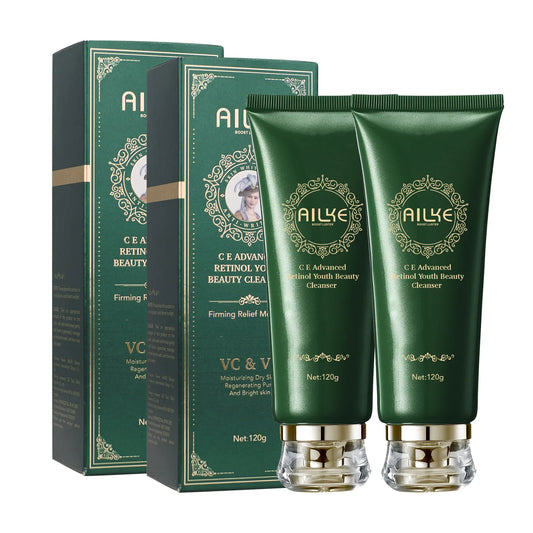 AILKE Retinol & Vitamin C Facial Cleanser – All Skin Types Facial Cleanser Peaceful Pleasures Health and Wellness Pack of 2 China Mainland