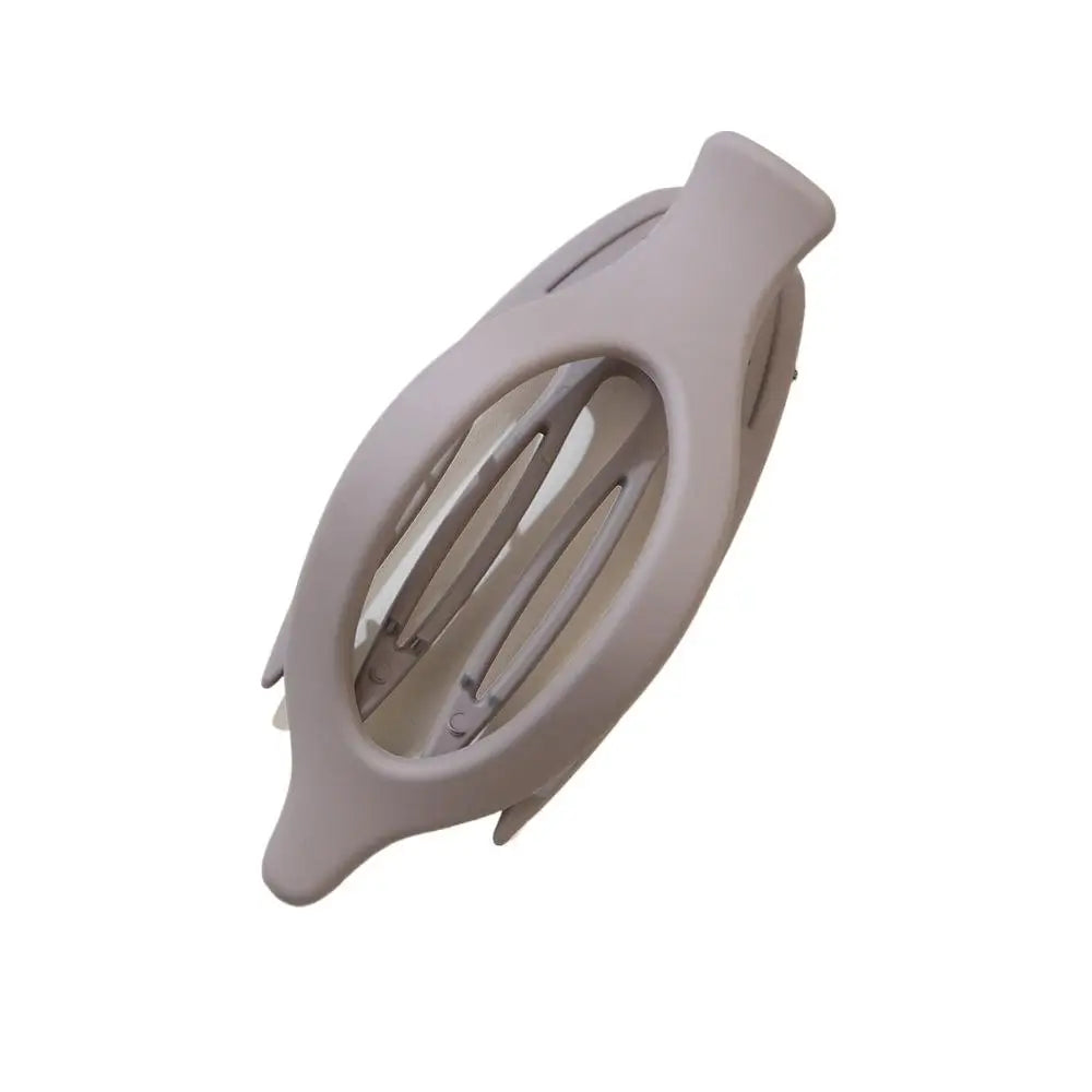 Large Hair Claw Clip Matte Solid Color Leaf Duckbill Hair Clamps Hollowed Oval Hairpin for Women Thin Thick Hair Fashion Hairpin Peaceful Pleasures Health and Wellness gray