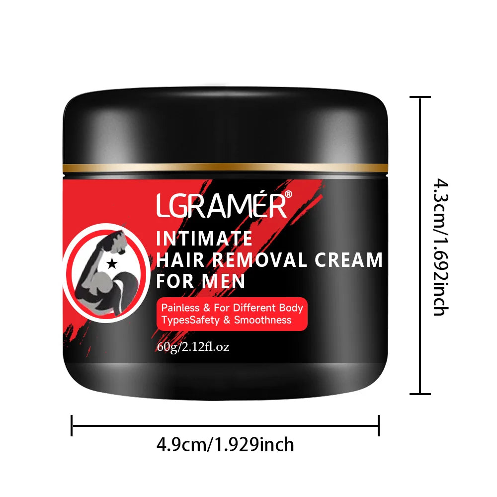 LGRAMER Men's Painless Hair Removal Cream | Body & Armpit
