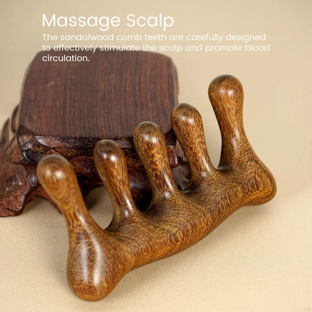 Wooden Wide Tooth Scalp Massage Comb for Hair Detangling