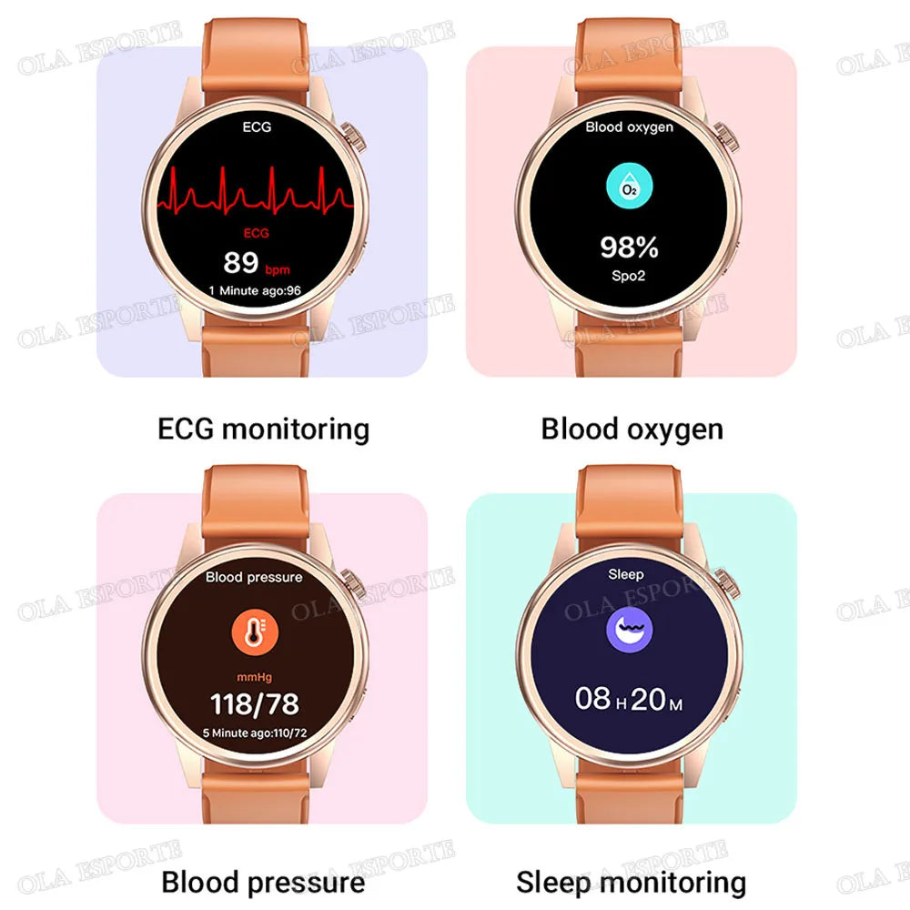 2026 Smart Watch Android IOS Phone 1.27 Inch Color Screen Bluetooth Answer Call Fitness Watches Tracker Smartwatch Women NewHW12 Peaceful Pleasures Health and Wellness