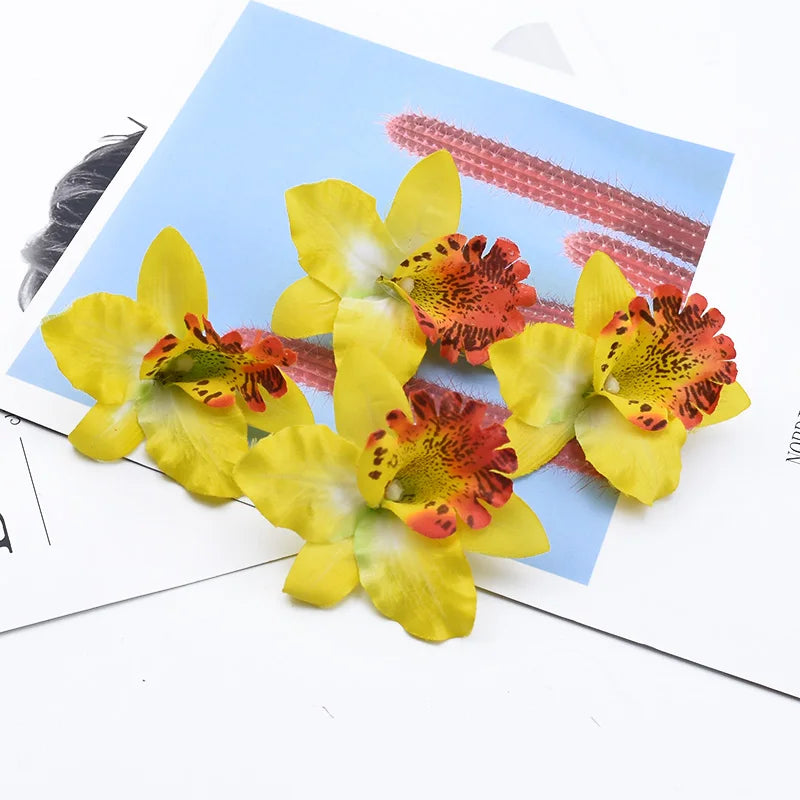 Artificial Butterfly Orchid Silk Flowers 25/50pcs – DIY Decor