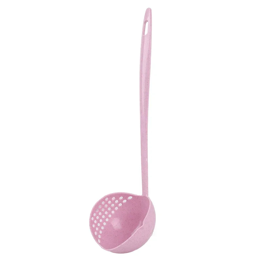 2-in-1 Long Handle Strainer Soup Spoon | Wheat Straw Kitchen
