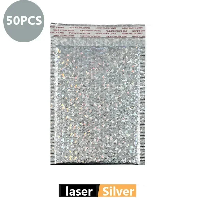 Small Business Supplies Holographic Shipping Bags Multicolor Laser