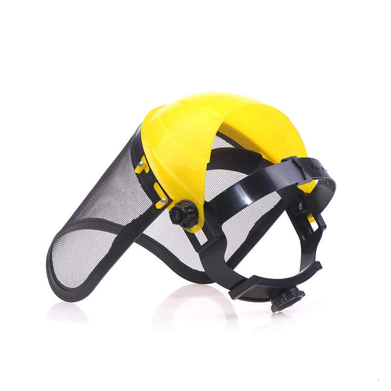 1PC Full Face Safety Helmet Hat with Mesh Protective Mask for Garden Grass Trimmer Logging Brush Cutter Forestry Protection Peaceful Pleasures Health and Wellness