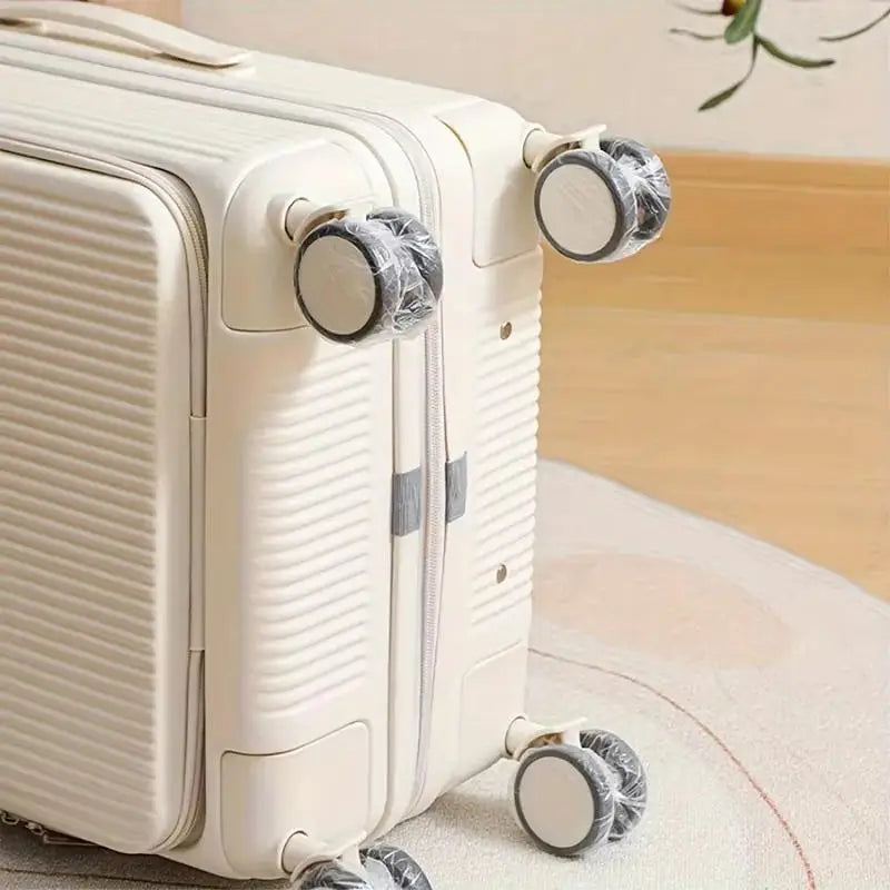 50/80pcs Disposable Suitcase Wheel Covers Universal Dustproof Protectors for Luggage Trolley Cases Travel Sanitary Accessories Peaceful Pleasures Health and Wellness