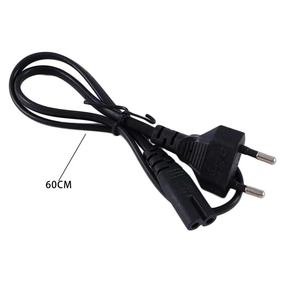 1Pc 0.6m Cameras European Printers Laptop EU Power Charge Power Cables C7 To Euro 2 Pin Cord Figure 8 Peaceful Pleasures Health and Wellness