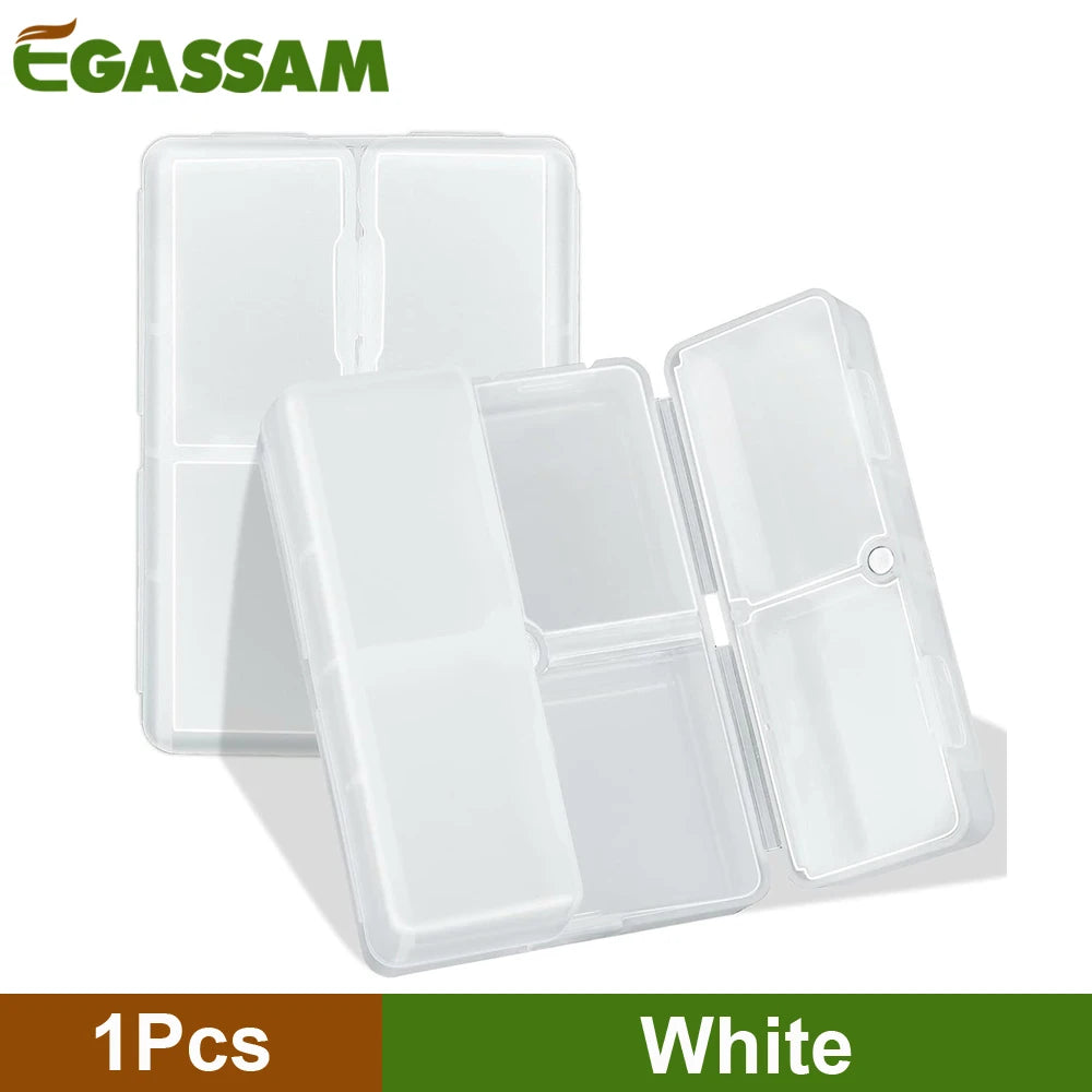 1Pcs Travel Pill Organizer, 7 Compartments Pill Box Pocket Pharmacy for Purse Portable to Hold Vitamins, Medication or Earrings Peaceful Pleasures Health and Wellness White