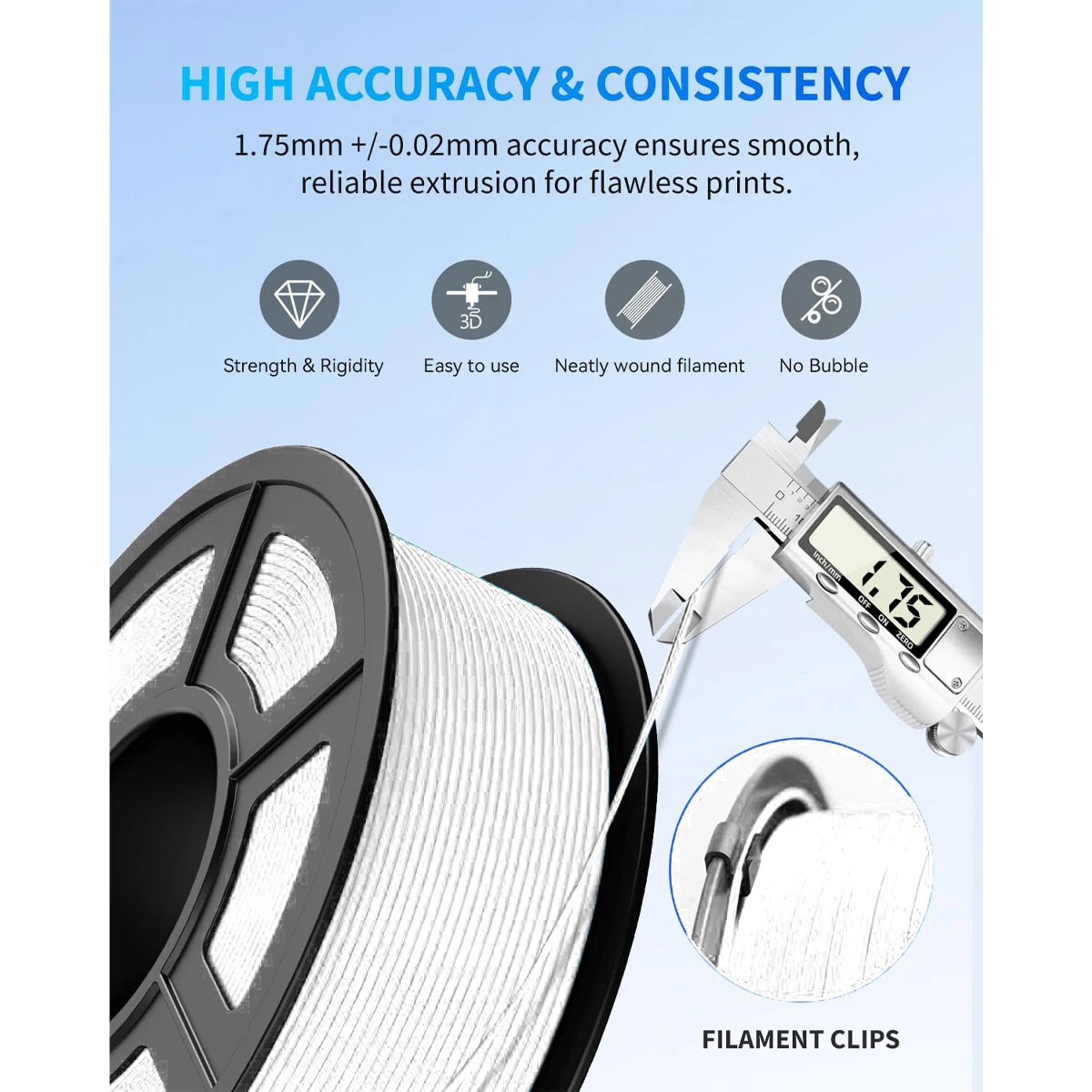 Luminescent Glow PLA Filament 1.75mm ±0.02mm – FDM 3D Printing