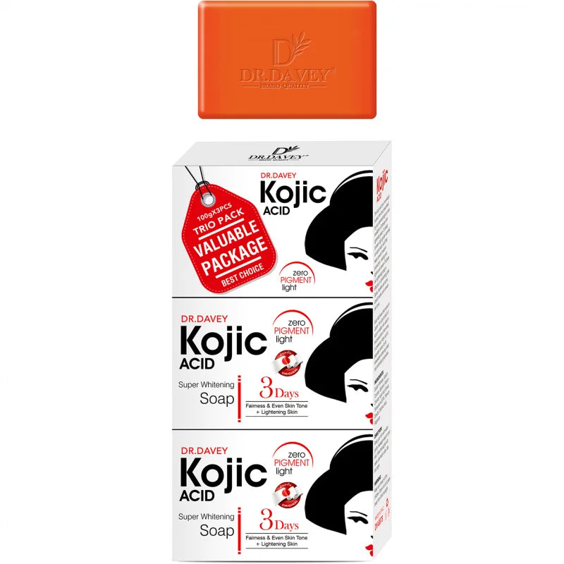3pcs Kojic Acid Soap Cleansing and Moisturizing Handmade Soap for Bathing, Face Washing, and Skin Moisturization Peaceful Pleasures Health and Wellness