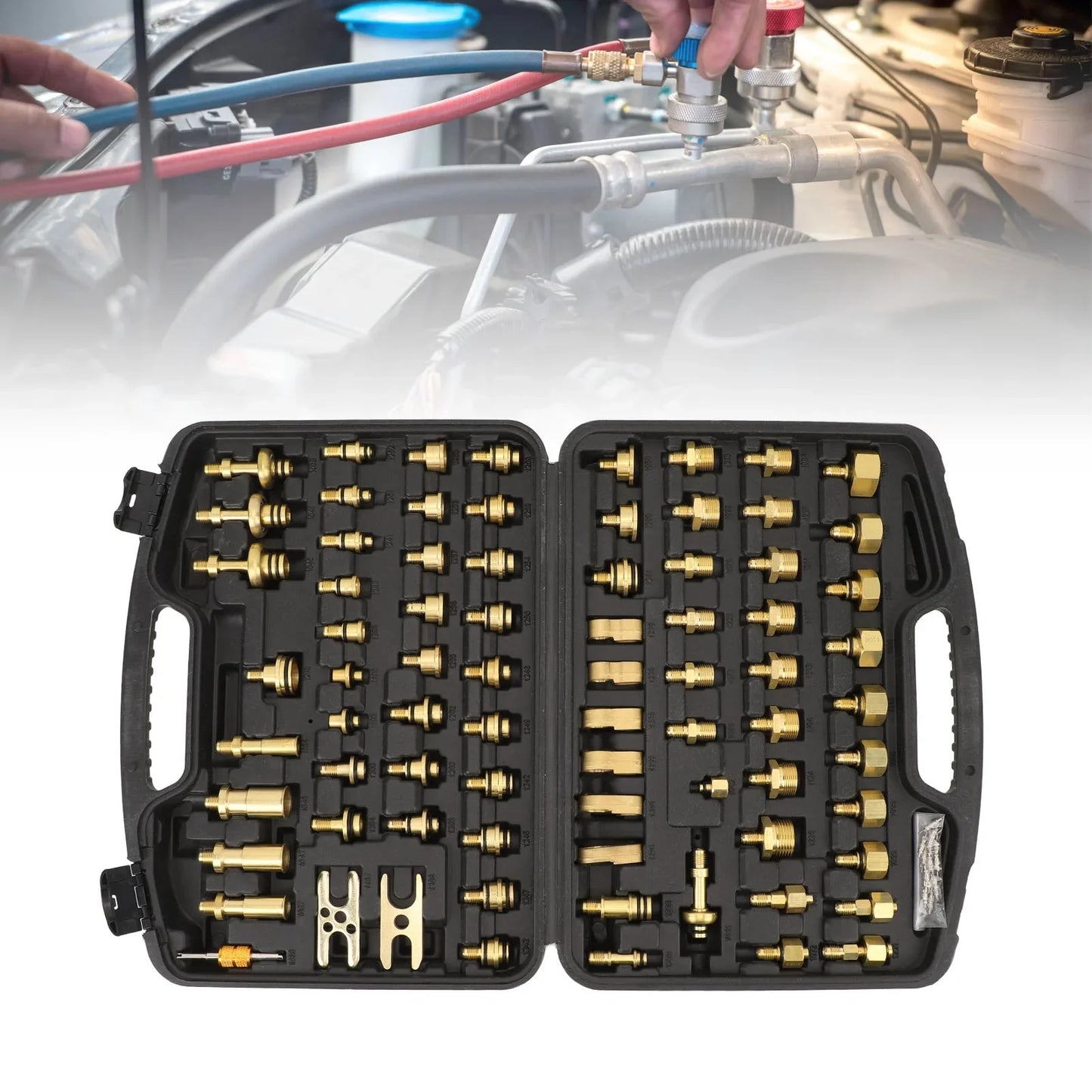 Car Air Conditioning Leak Test Brass Ac Detection Tools Connector