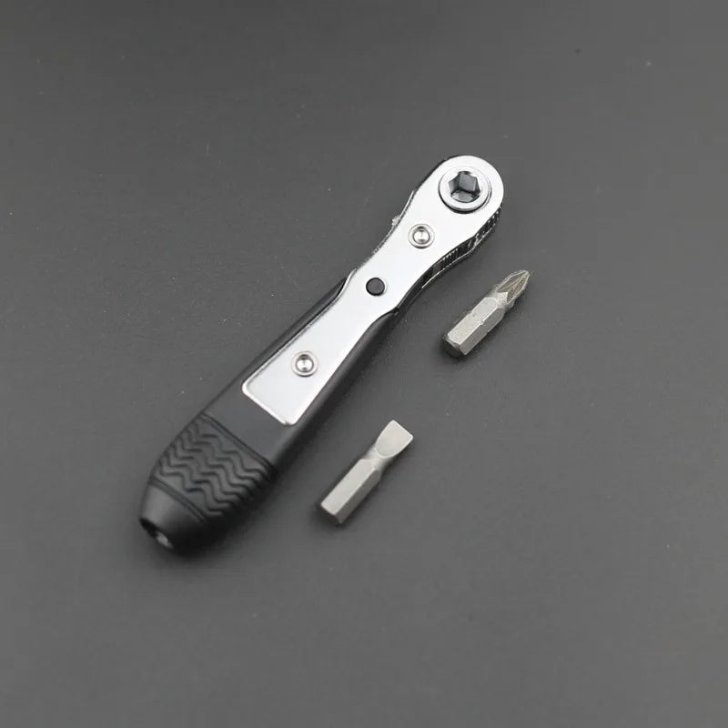 Gear Ratchet Screwdriver Narrow Space Gap Disassembly Tool L-shaped Right-angle Curved Cross-head Peaceful Pleasures Health and Wellness