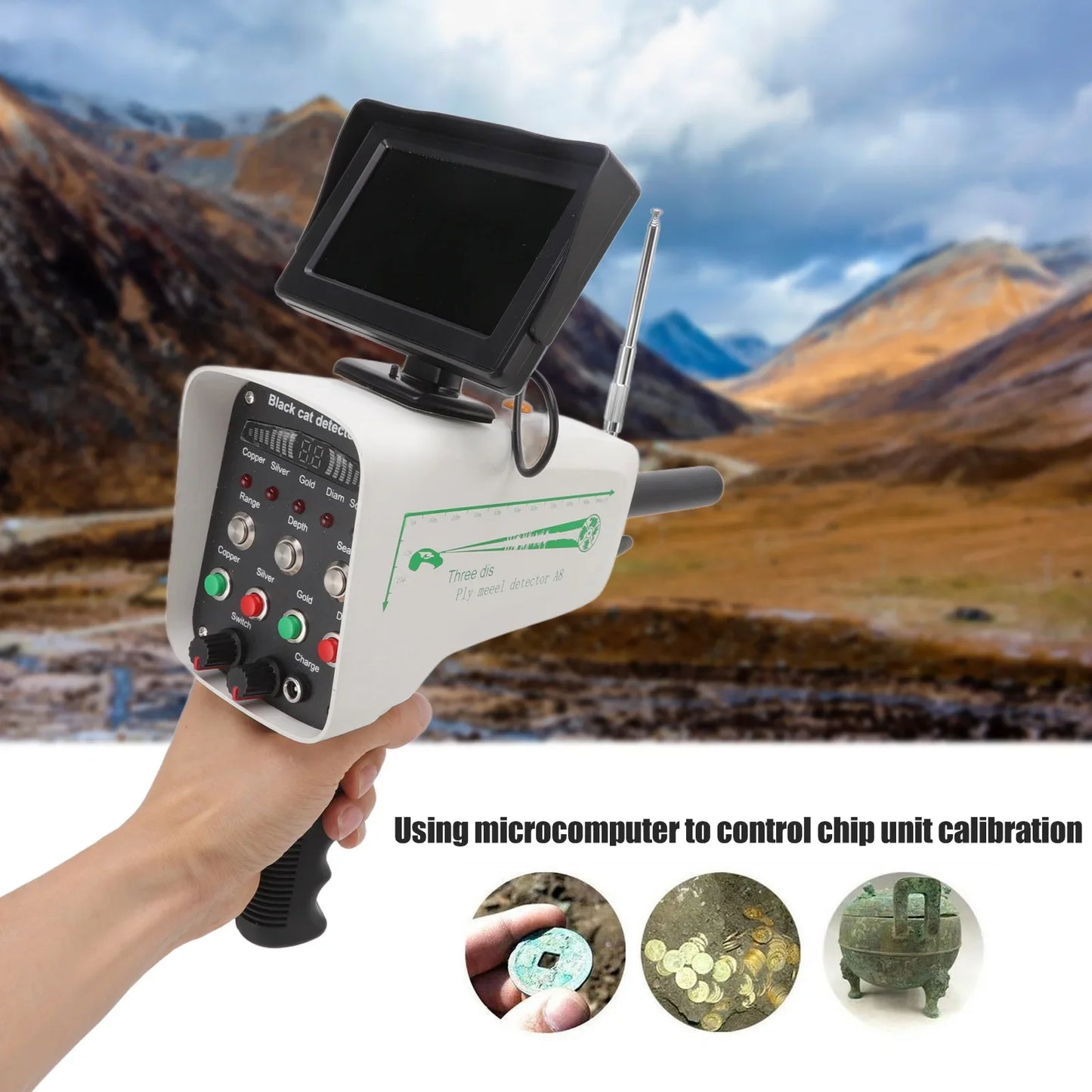 Metal Detection Finder Display Detector 1000m Range Underground Gold