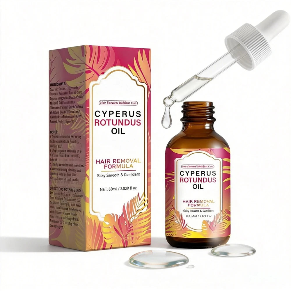 Cyperus Rotundus Oil For Hair Removal Soft Smooth Skin Care Deep Hydration Anti Hair Growth Inhibition After Shave Oil,60ml Peaceful Pleasures Health and Wellness