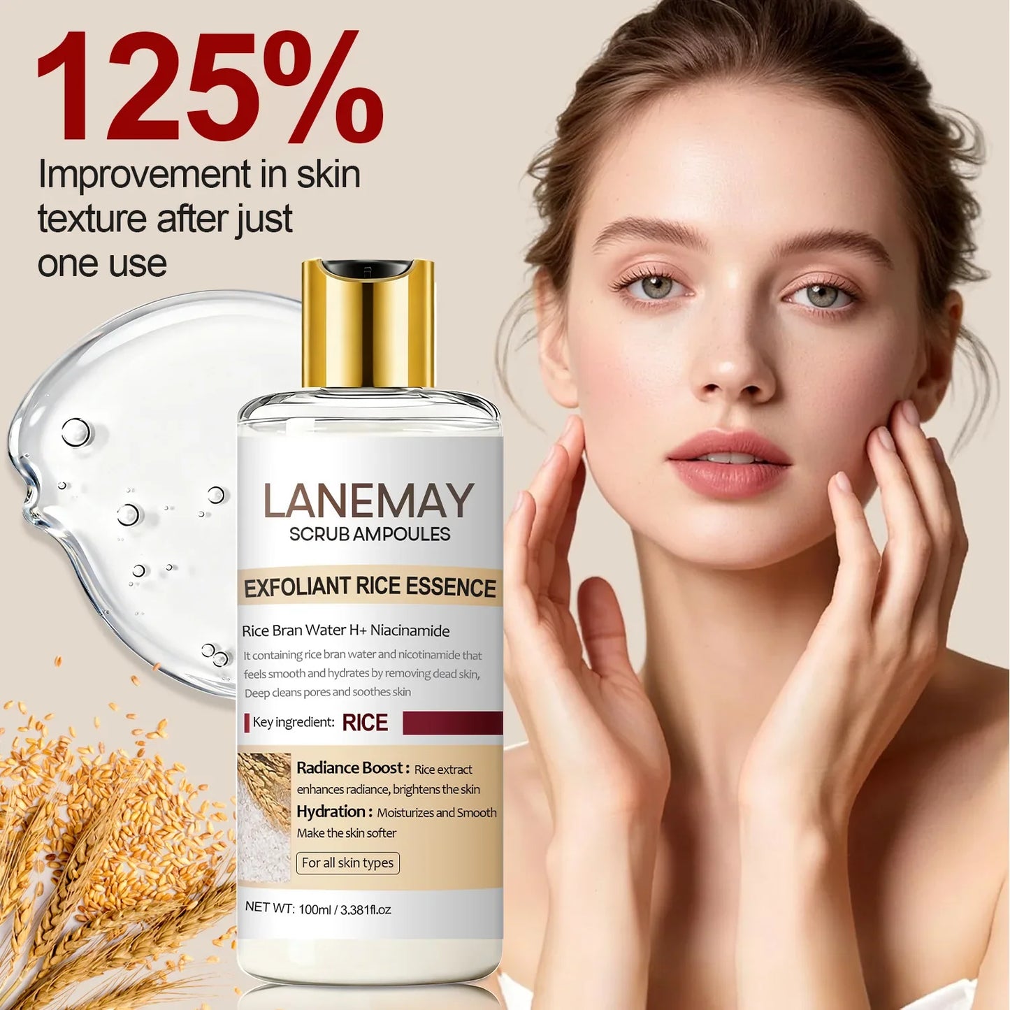 Rice Extract Exfoliating Essence – Smoother, Brighter Skin