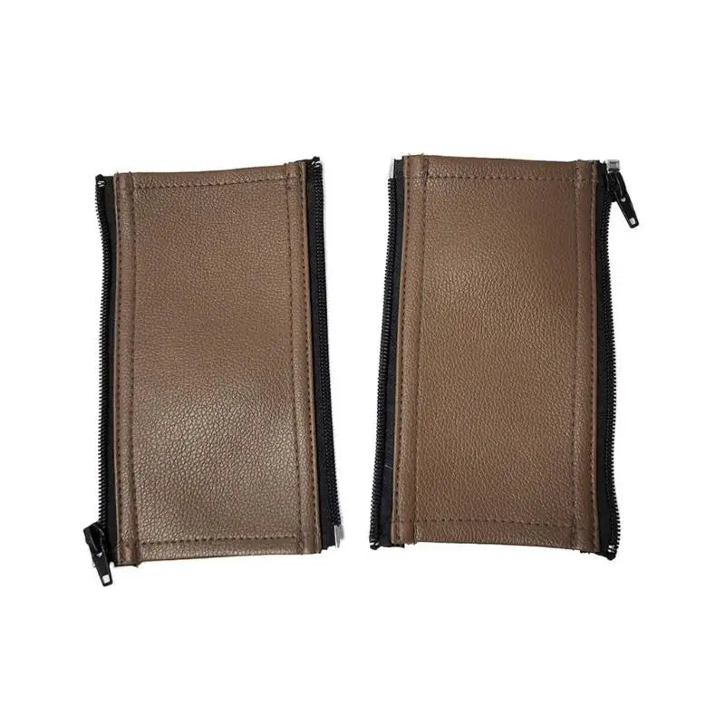 Stroller Handle Protector Covers – Zippered PU Leather 2pcs