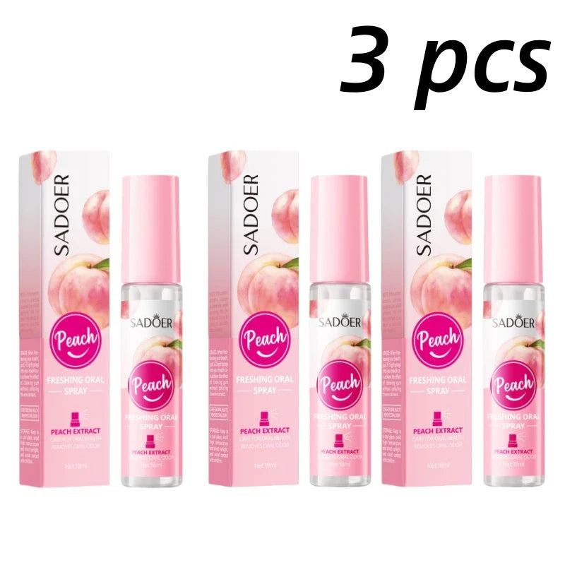 Mint & Peach Fresh Breath Mouth Spray – Oral Freshener