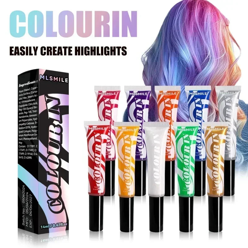 Temporary Hair Color Wax Chalk – Washable DIY Dye, Non-Toxic