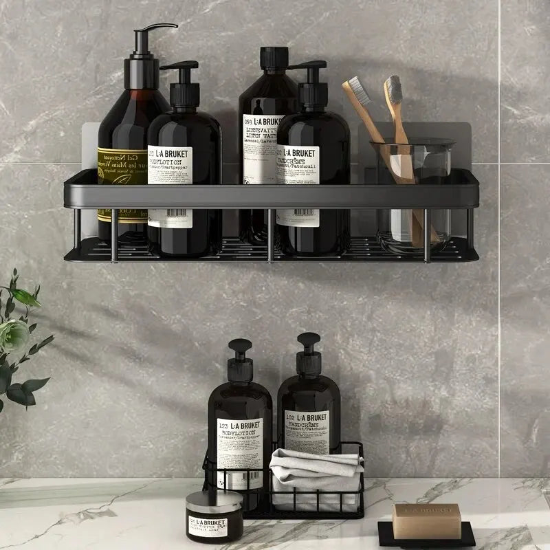 No-Drill Bathroom Shower Shelf | Wall Mounted Storage Organizer