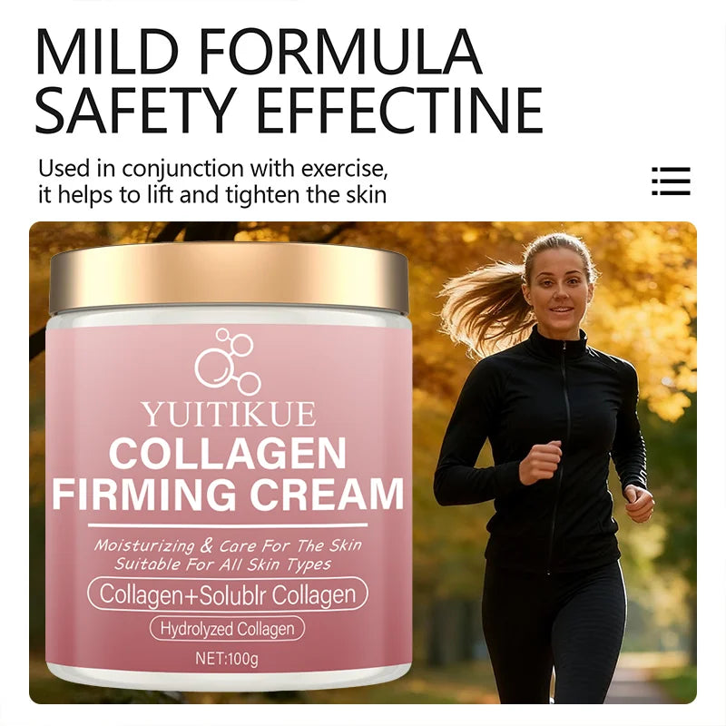 Collagen Firming Cream 100g - Tighten & Lift for Arms Waist Legs, Gentle Formula, Exercise Enhancer, All Skin Types Peaceful Pleasures Health and Wellness