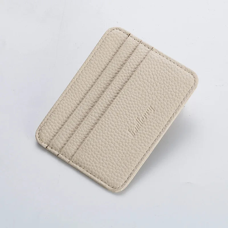 Women Slim Minimalist Wallet Ultra-Thin Wear-resistant Large Capacity Wallet for Money Business Cards Peaceful Pleasures Health and Wellness 5