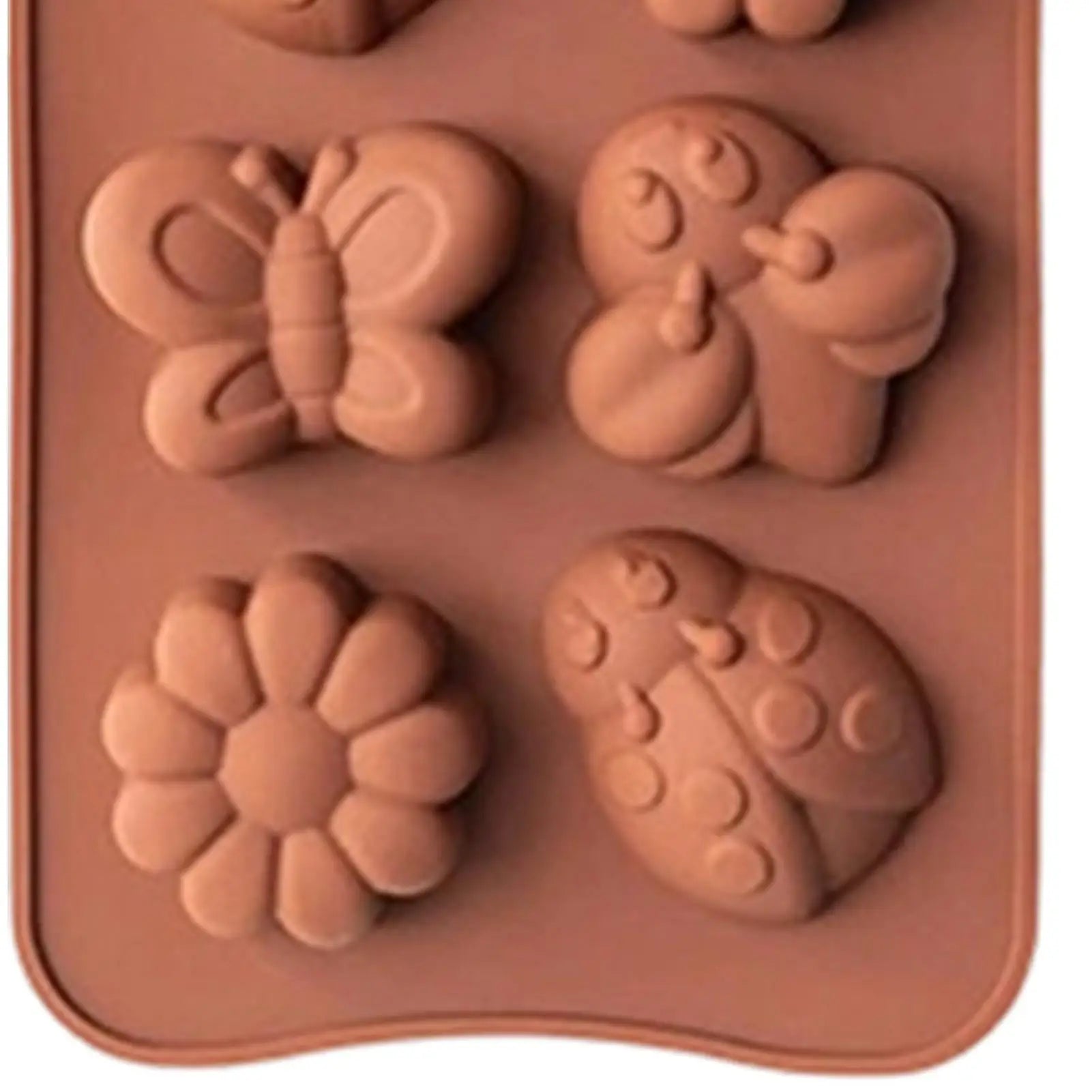 Chocolate Mold 6 Pieces Non Stick Easy Release Jelly Candies Molds for Fudge Jelly Pastry Ice Soap Snacks Gummies Cupcake Peaceful Pleasures Health and Wellness
