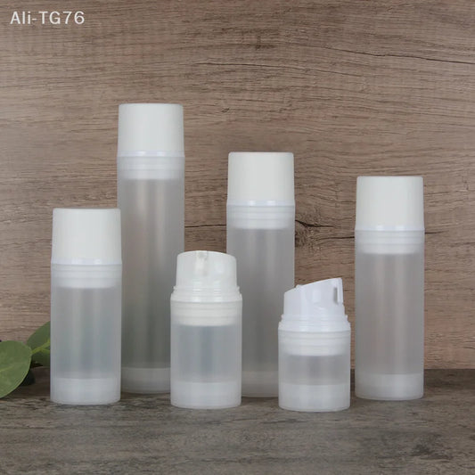 Frosted Refillable Travel Pump Bottle | Airless Lotion Dispenser Refillable Pump Bottle Peaceful Pleasures Health and Wellness