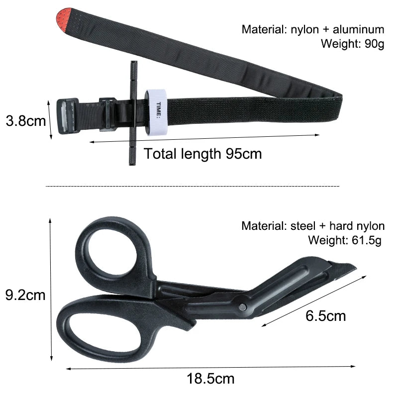 Tactical First Aid New Metal Aluminum Rod Tourniquet Survival Hemostasis Second Generation Upgrade Repeated Use Strengthen Peaceful Pleasures Health and Wellness