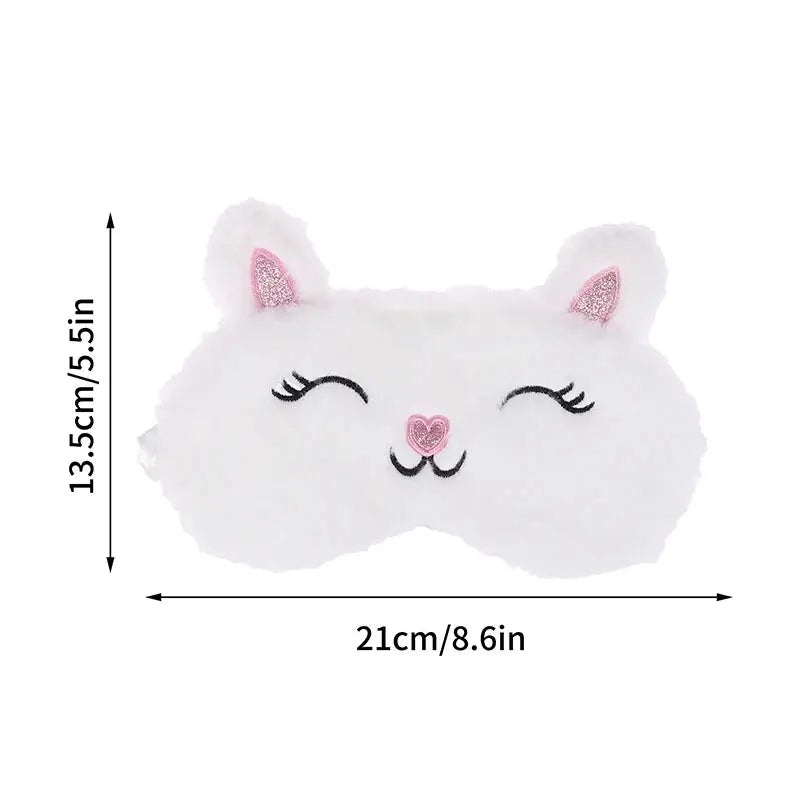 Grey Cat Eye Mask for Sleep and Travel Comfort Peaceful Pleasures Health and Wellness