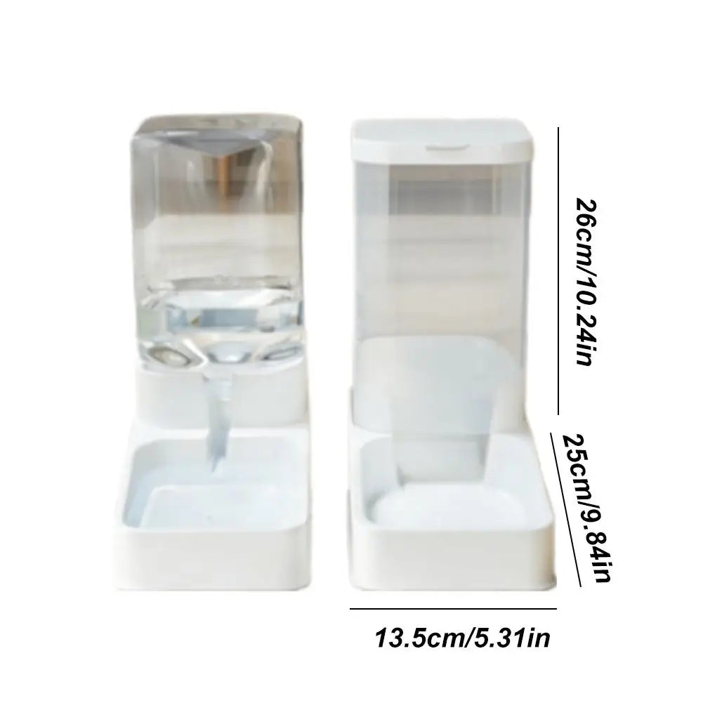 High Quality Large-capacity Pet Feeder Transparent Automatic Feeder Water Dispenser Set New Automatic Feeder Set For Cats Dogs Peaceful Pleasures Health and Wellness