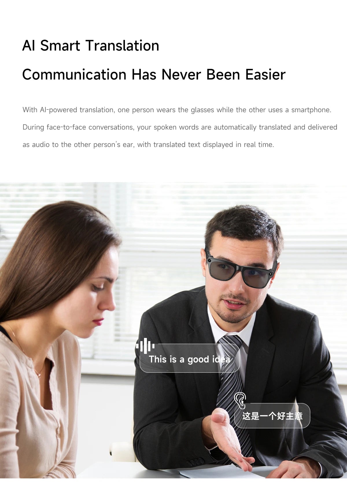 2026 8MP AI Smart Glasses Color-Changing Video Photo Camera Bluetooth Music Calling Translation Multifunction For IPhone Android Peaceful Pleasures Health and Wellness
