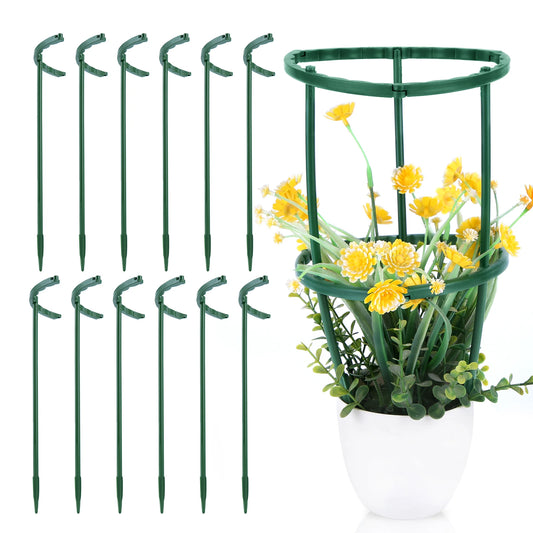 6-Pack Half-Round Plant Support Stakes – Indoor & Garden Use Peaceful Pleasures Health and Wellness