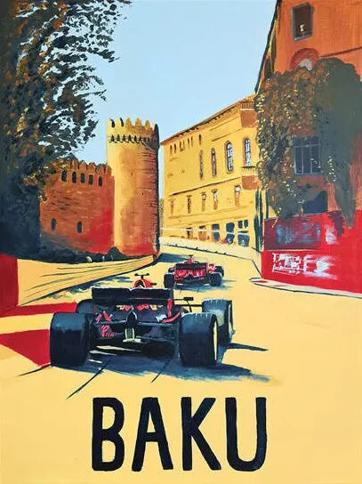 Vintage F1 Racing Car Canvas Wall Art | Motorsport Poster Print