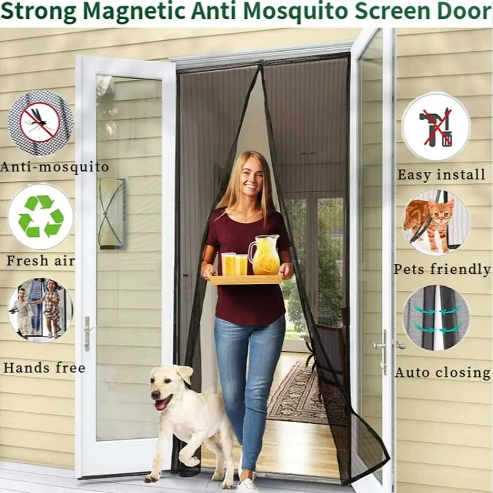 1/3/5pcs Magnetic Screen Door Self Sealing Hands Free Mesh Partition Keeps Bugs Out Pets and Kids Friendly Pending Keep Close Peaceful Pleasures Health and Wellness
