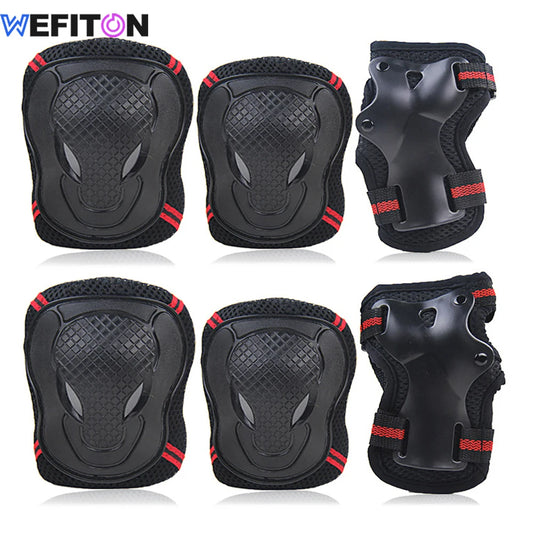 6PCS Adult & Kids Knee Pads Elbow Pads and Wrist Guards for Inline Skating, Roller Skating, Skateboarding, Scootering Biking Peaceful Pleasures Health and Wellness