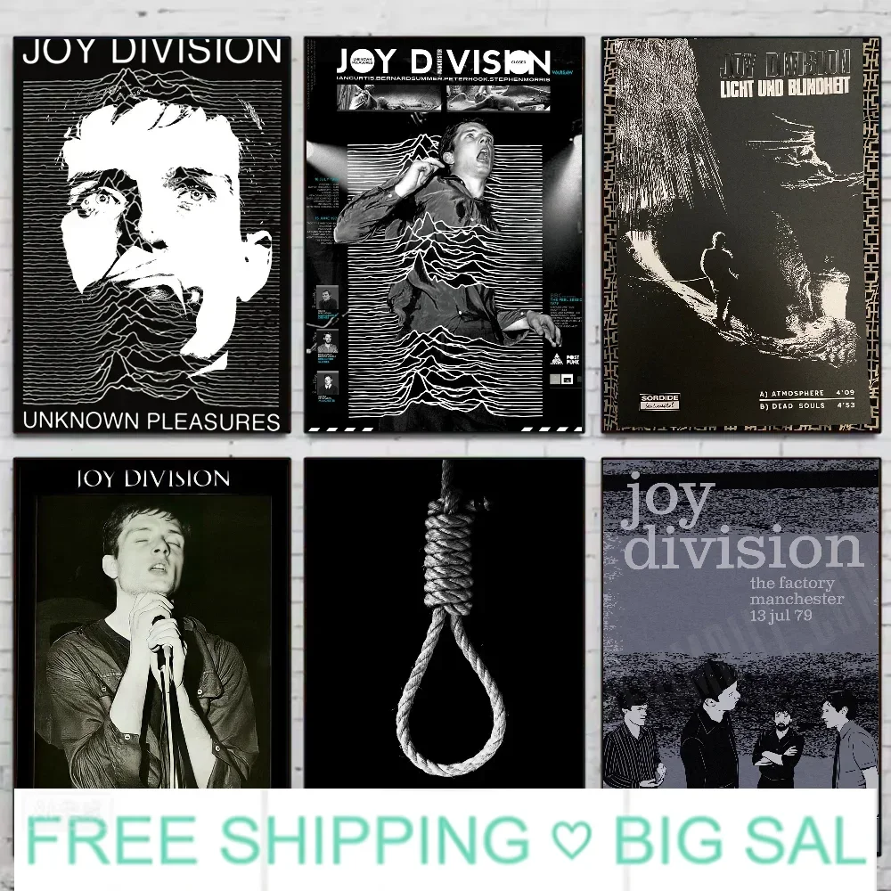 Joy Division British Post Punk Band Canvas Poster Minimalist Aesthetic Wall Art Print Modern Living Room Home Decor Peaceful Pleasures Health and Wellness
