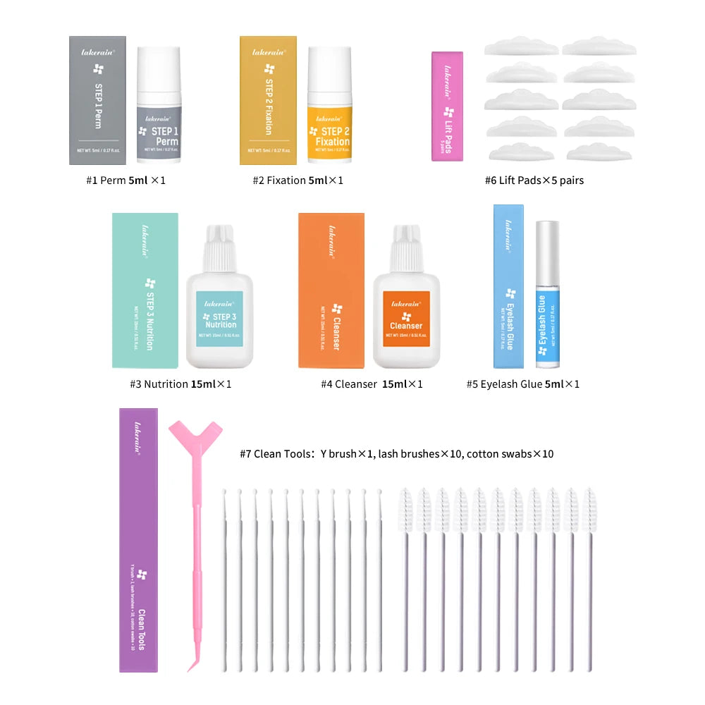 Eyelashes Lifting Kit Beauty Set Of Curly Eyelashes Eyebrow And Eyelashes Enhance Appearance Of Curly Tools Lash Perm Eye Makeup Peaceful Pleasures Health and Wellness
