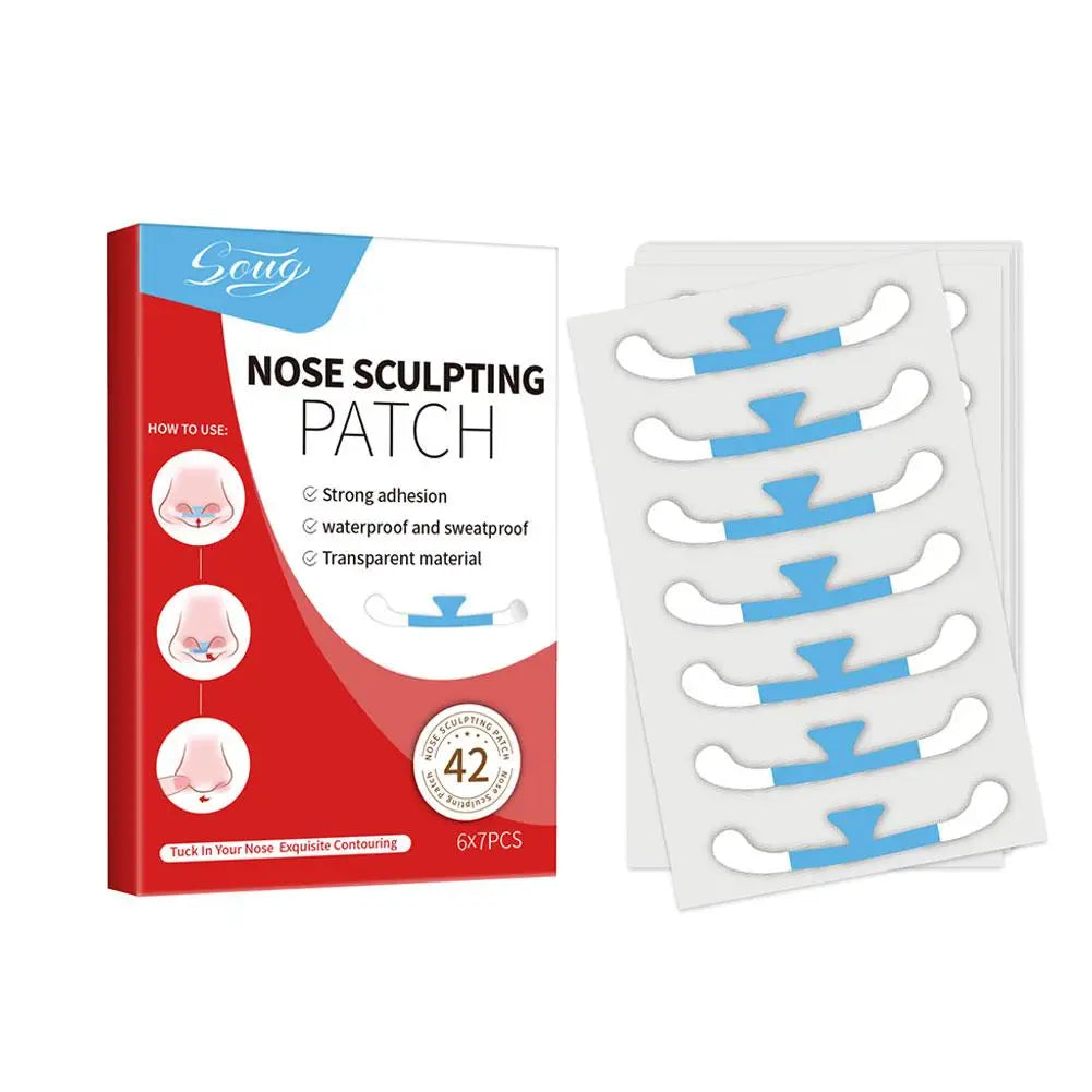 Invisible Nose Wing Slimming Stickers – 42pcs Nose Shaper Lifting Strips for Cosplay & Beauty Peaceful Pleasures Health and Wellness 42pcs-D