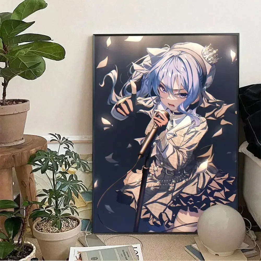 Hoshimachi Suisei Hololive Anime Canvas Wall Art Poster