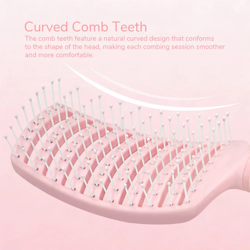 Cherry Blossom Pink Vent Hair Brush – Round-Tip Bristles
