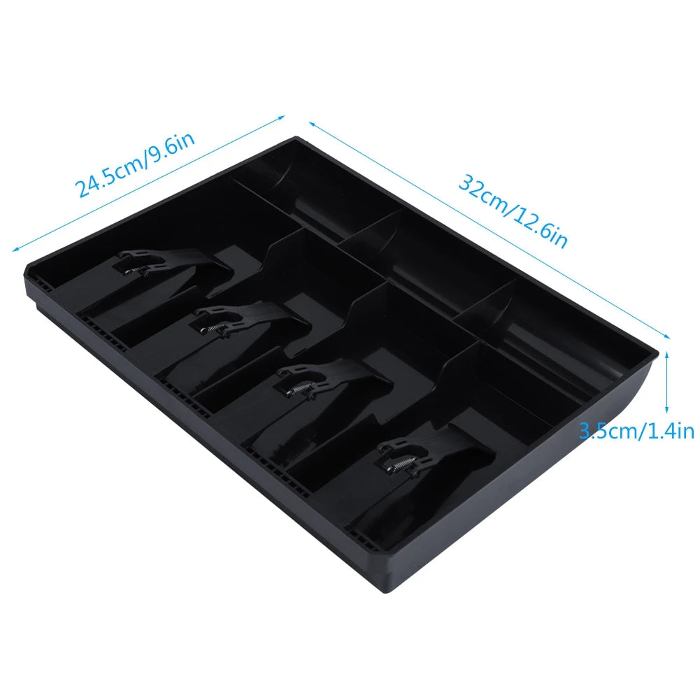 Four Compartment Cash Drawer Register Insert Tray Replacement 4 Bills 3 Money Storage Box Cash Register Insert Cash Box Peaceful Pleasures Health and Wellness