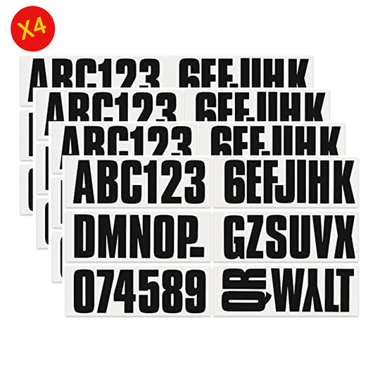 Uniline Black Super Sticky 4 Alpha Numeric Numbers Stickers Decals for Motorboat, Inflatable Boats, Ribs, PVC and Boats. Peaceful Pleasures Health and Wellness Red 3 inch
