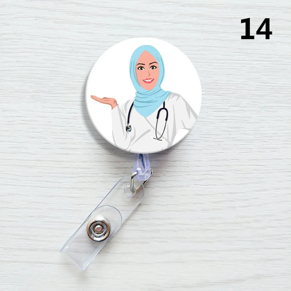 Nurse Exhibiton ID Name Card Badge Reel Doctor Clips Office Supplies Card Holder Clip Badge Holder Clip Name Card Holder Peaceful Pleasures Health and Wellness 14