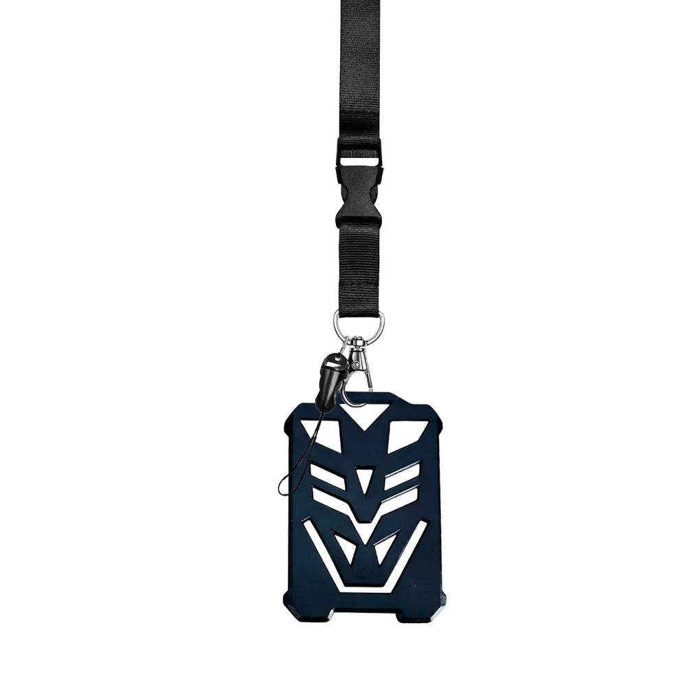 New Heavy Duty Badge Holder Adjustable Lanyard Retractable ID Card Holder Belt Clip Black Color Badge Keychain Carabiner Peaceful Pleasures Health and Wellness Style G