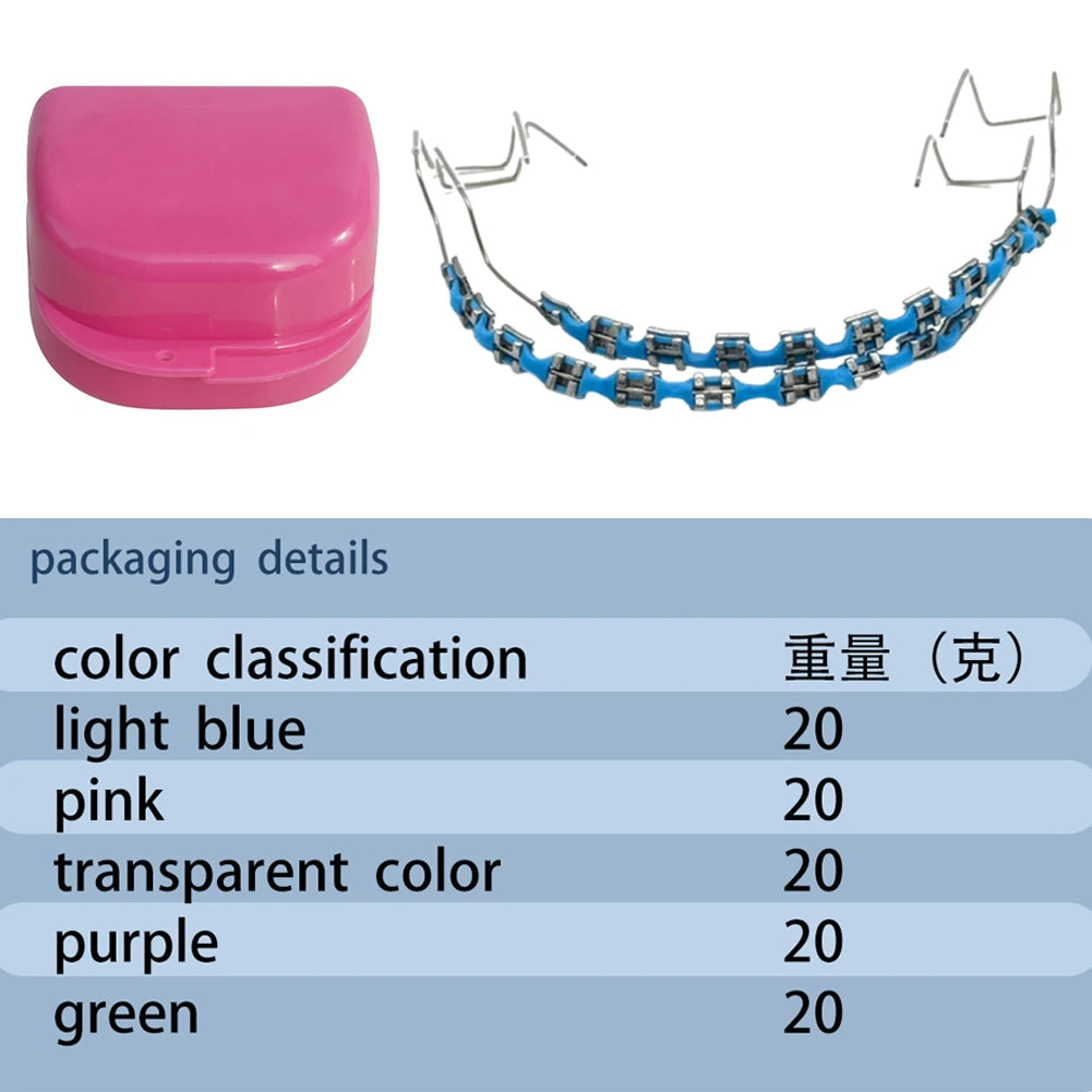 Temporary Tooth Decoration Dental Fake Braces Orthodontic Braces Dental Metal Bracket Practice Props for Dental Students Peaceful Pleasures Health and Wellness