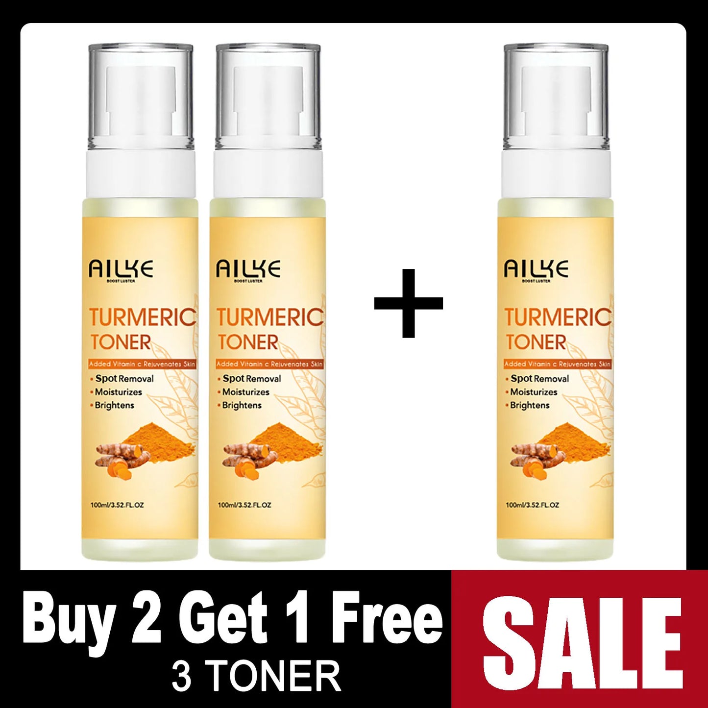AILKE Organic Turmeric & Vitamin C Face Toner 100ml
