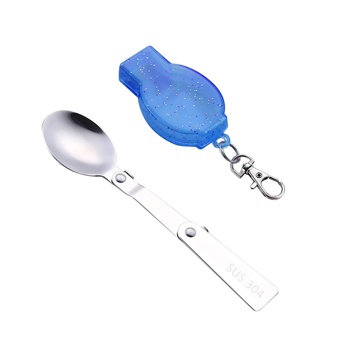 Foldable Camping Spoon & Fork Set – Stainless Steel Portable